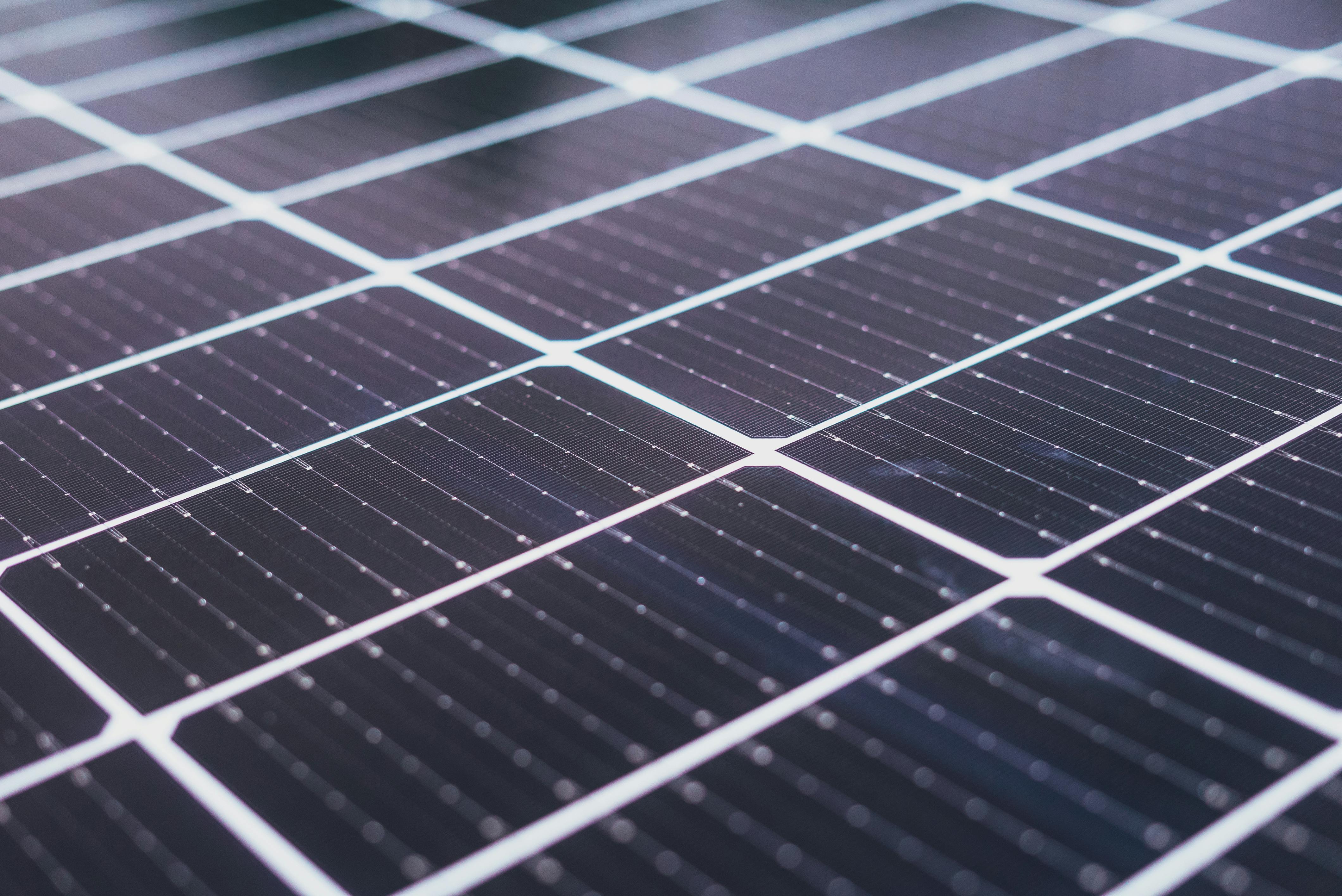 Solar panels close-up